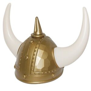 Dress Up Armour Gladiator Roman Viking hat Helmet Costume Party Horns Medieval