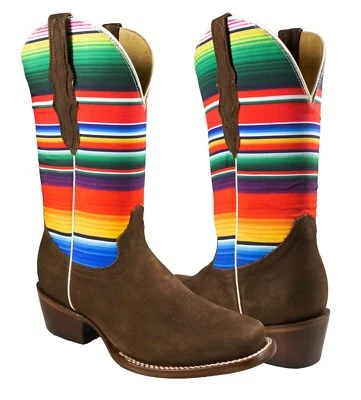 Botas de rodeo vaqueras occidentales para mujer El General color camel cuero genuino Foto 1 de 4