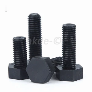 Kunststoffschraube Sechskantschraube Schwarz Nylon DIN 933 Bolzen M3 M4 M5 M6 - Picture 1 of 5