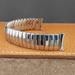 Vintage 5/8" Edelstahl Scott Classic Stretch NOS unbenutzt 70er Jahre Uhrenarmband - Bild 1 von 7