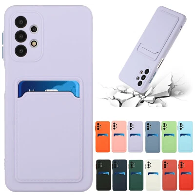 适用于三星 A14 A13 5G A32 A52 A12 防震橡胶卡夹 TPU 外壳 保护套 — 第 1/4 张图片