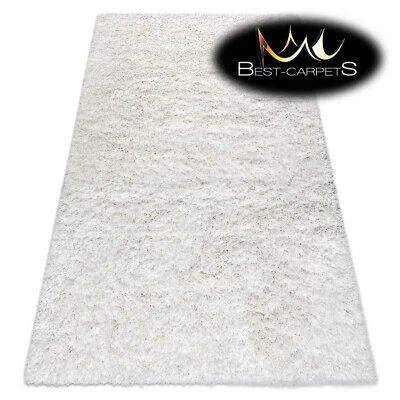 Amazing Modern Rug "SUPREME" Shaggy 5cm, soft, single-colour, WHITE Best Quality - Image 1 of 4
