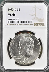 1973-D $1 Eisenhower Dollar NGC MS66 6785453-009 - Picture 1 of 2