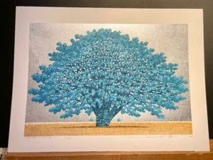 Escena de árbol con estampado en madera NAMIKI HAJIME-156B limitada a 200 34,5 x 46,5 cm 2022 - Imagen 1 de 1