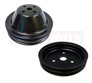 Juego de poleas y bielas de bomba de agua corta Chevy de bloque pequeño SWP SBC 283-350 - Imagen 1 de 4