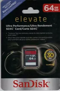 SanDisk Ultra 64GB Ultra High-Speed 64GB Memory Card ~ Brand New & Sealed - Picture 1 of 1