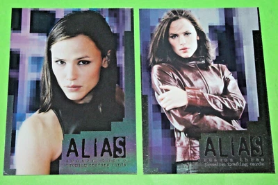 ALIAS Season 3 Promo 2 Card SET #A3-1 A3-2 Inkworks 2004 JENNIFER GARNER - Image 1 of 4