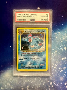 Pokemon Feraligatr Holo PSA 8 NM-MT Neo Genesis #5 - Picture 1 of 2
