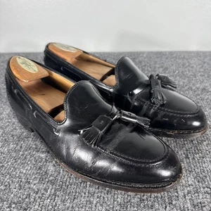 Vintage Johnson Murphy Black Leather Tassel Loafers Aristocraft Men's Size 6.5 - Picture 1 of 15