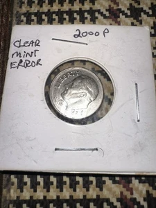 Roosevelt Dime 2000-P 10c Mint Error Off Center Strike Rare Collectible USA - Picture 1 of 7
