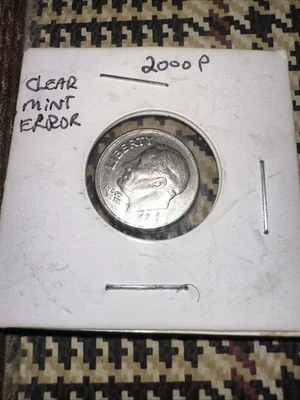 Roosevelt Dime 2000-P 10c Mint Error Off Center Strike Rare Collectible USA - Image 1 of 4