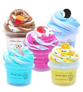 5 Pack Butter Slime Kit with Charms Soft Non-Sticky Scented Slime For Kids - Picture 1 of 6