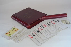 Vintage Mixed Playing Cards Set in Wooden Box Poker & Italian Decks Collection - Picture 1 of 7
