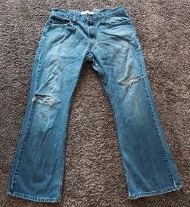 Y2k Levi's 527 Low Boot Cut Jeans - Men's Size W34 X L30 - Distressed - Zip Fly  - Picture 1 of 21