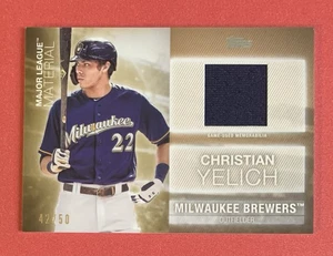 2020 Topps - Major League Material Series 2 Christian Yelich #MLM-CY Gold/50 🔥 - Imagen 1 de 2
