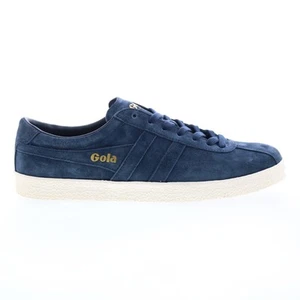 Gola Trainer Suede CMA558 Mens Blue Suede Lace Up Lifestyle Sneakers Shoes - Picture 1 of 8