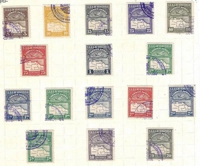 Venezuela: 1930; Scott C1 al C16, primer juego de aire, buen estado, usado, EBV441 Foto 1 de 2