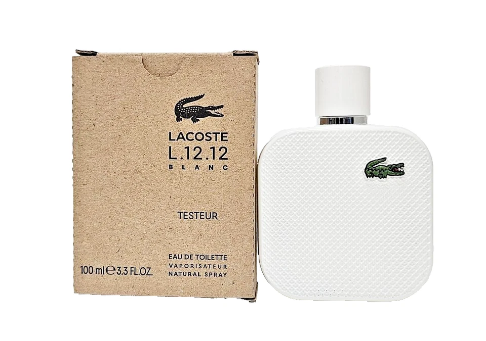 Lacoste Eau De Lacoste L.12.12 Blanc for Men 3.3 Oz Eau De Toilette Spray Tester