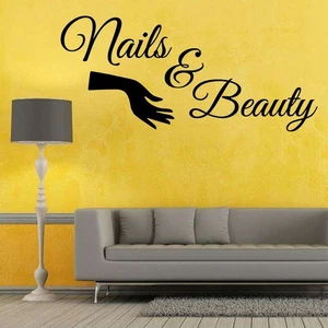 Nail Beauty Salon Wall Sticker Nail Shop Hand Spa Wall Decals - Picture 1 of 12