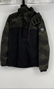 Hollister Mens Multicolor Camouflage Hooded Long Sleeve Full-Zip Jacket Size S - Picture 1 of 8
