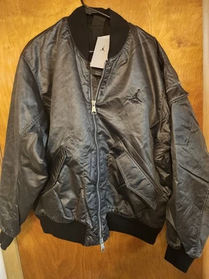 AIR JORDAN ESSENTIALS STATEMENT WASH RINGED FLIGHT BOMBER JACKET XL , NWT - Image 1 of 4