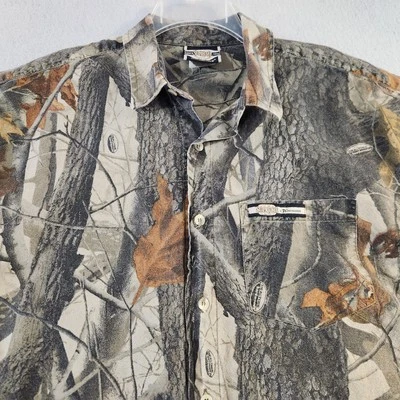 Camisa Camuflada Winchester De Colección Para Hombres XL Camuflaje Abotonada Manga Corta Caza Foto 1 de 4