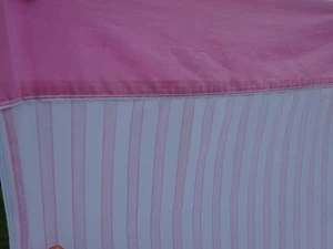 Cannon Royal Family No Iron Percale 79 x 94 Double Flat Top Sheet Pink Stripe - Picture 1 of 7