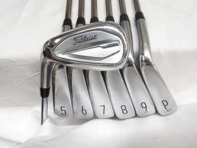 Used LH Titleist T350 Iron Set 5-PW+48 TT AMT Red R300 Regular Flex Steel Shafts - Image 1 of 4