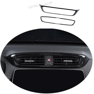 For 17-2022 Honda CRV CR-V Bright Black Center Console AC Air Outlet Vent Trim - Foto 1 di 4