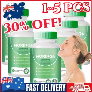 1~5X Rosabella Moringa Leaf Powder Capsules - 800mg of Pure Nutrient 60 Count - Picture 1 of 7