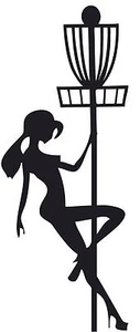 Funny Disc Golf Cute Stripper Girl Vinyl Decal Stickers for Car Windows, etc. - Picture 1 of 3