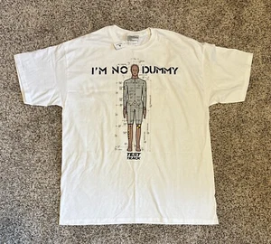 Walt Disney World Test Track T-Shirt X-Large White I’m No Dummy Vtg New Read - Picture 1 of 9