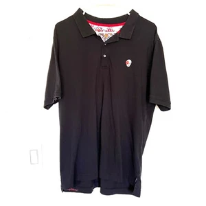 Robert Graham Mens Polo Shirt 2XL Black Skull Casual Cotton - Picture 1 of 6