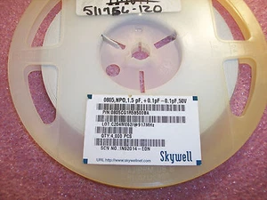 QTY (3000) 1.5pf 50V .1pf% COG 0805 CERAMIC CAPACITORS 0805CG1R5B500BA SKYWELL - Picture 1 of 1