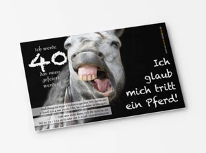 Einladungskarten Geburtstag Geburtstags-Einladung 40. Geburtstag Pferd - Bild 1 von 4