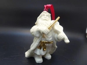 Mikasa 4" Weihnachtsmann Ornament weiß & gold - Bild 1 von 6