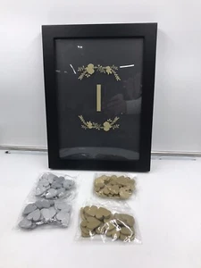 Cathy's Concepts Floral Heart Drop Guestbook, Black .  - Picture 1 of 3