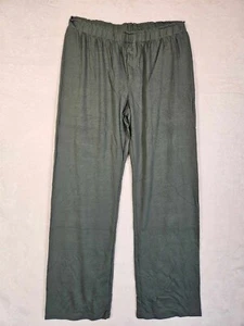 Pantalones de salón PJ Salvage para mujer medianos suaves elásticos tejidos cintura elástica verde - Imagen 1 de 9