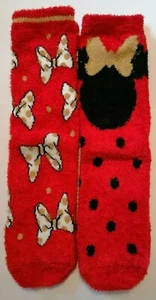 2 Paar Mädchen Disney Minnie Mouse Kuschelsocken Greifsohle Bettsocken rot 3-6 Jahre - Bild 1 von 2