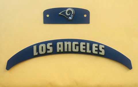 LA Rams Front And Rear Helmet 3D Bumpers For Full Size Riddell Speed Cover