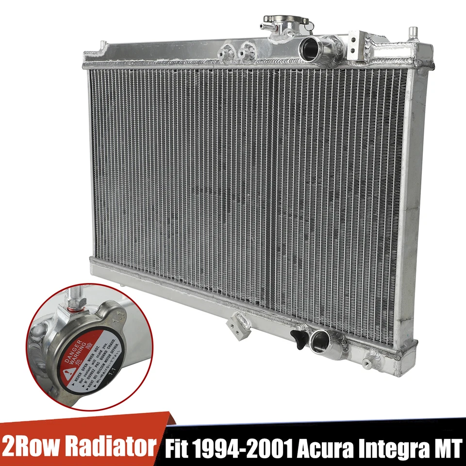 2-Row Full Aluminum Core Radiator For 1994-01 Acura Integra GS RS DB GSR DC2 MT Foto 1 de 4