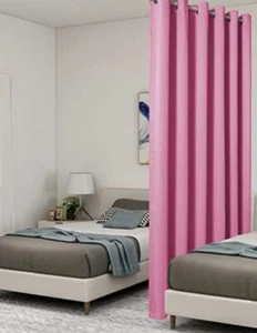 Pink Room Divider 1 Panel Black Out Curtain, 10ft x 9ft - Picture 1 of 4