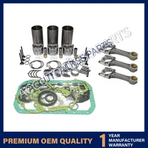 Overhaul Rebuild Kit+3pcs Connecting Rod for KOMATSU 3D63-1 Engine - Imagen 1 de 3