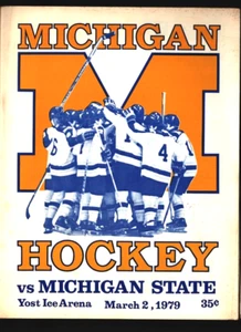 MARCH 2, 1979 MICHIGAN VS MICHIGAN STATE Hockey program-Yost Ice Arena - Picture 1 of 3