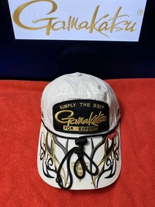 GAMAKATSU Wind Stopper Goretex Cap Patch Fishing Camping White Bk OSFM Hat New - Picture 1 of 16