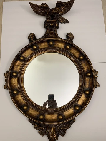 Vintage American Federal Eagle Large Wooden Mirror By Bombay Company 36 X 25” Cover