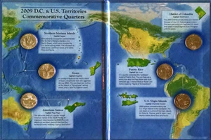 2009 Uncirculated Quarters in Color Map - Denver Mint - Photo 1/2