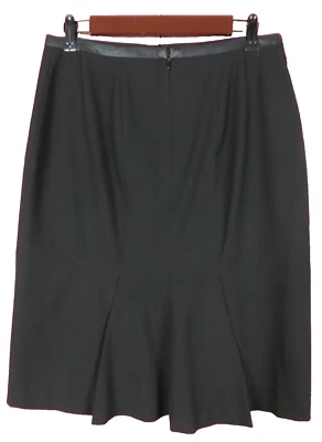 SK14753-ANN TAYLOR Mujer Rayón Recto Lápiz Falda Cuero Borde Plisado 6 Foto 1 de 4