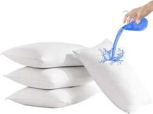 Zippered Pillow Protector Waterproof Zippered Pillow Cover Breathable 20x30" - Picture 1 of 10