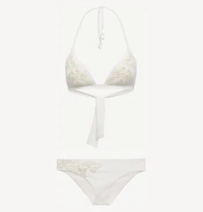 La Perla Floral Embroidery Women’s 2pc Bikini Top And Bottom Size 34B/L - Picture 1 of 3